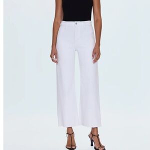 Pistola Penny High Rise Wide Leg Designer Denim Snow Size 26